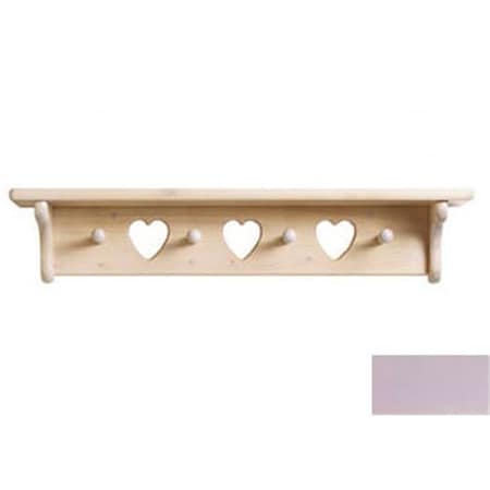 Little Colorado Little Colorado 1234LAVHT Heart Peg Shelf in Lavender 1234LAVHT
